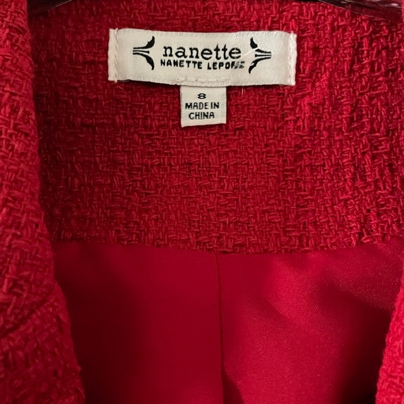 *NEW* Nanette Lepore Red Riding Hood Jacket / Blazer, Pearl Buttons, Size 8, NWT - Picture 5 of 8